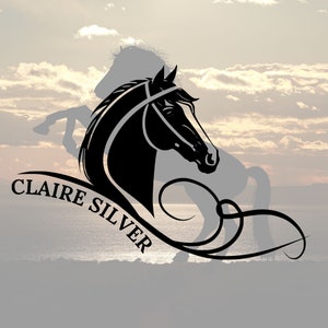Personalized vinyl stickers for horse trailers - horse name | Right and left side | 2 vehicle stickers!