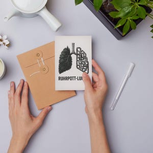 Ruhrpott-Lunge Postkarte – Industrielles Herzstück als A6 Karte | Einzelkarte oder Set | Ruhrgebiet Kunst | Made in Germany