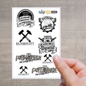 Ruhrpott Sticker Set: Authentic Ruhr Area Culture | Vinyl, 85% transparent
