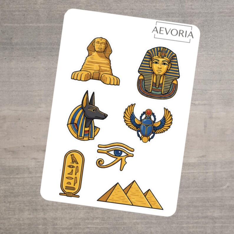 Ancient Egypt Sticker Sheet | Ancient Egypt Vinyl Stickers | Pharaohs ...