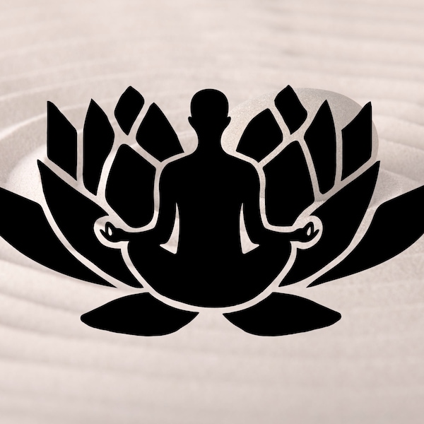 Yoga Lotus Vinyl Aufkleber für Wand Auto Laptop Tür – Inspiriere deinen Raum!