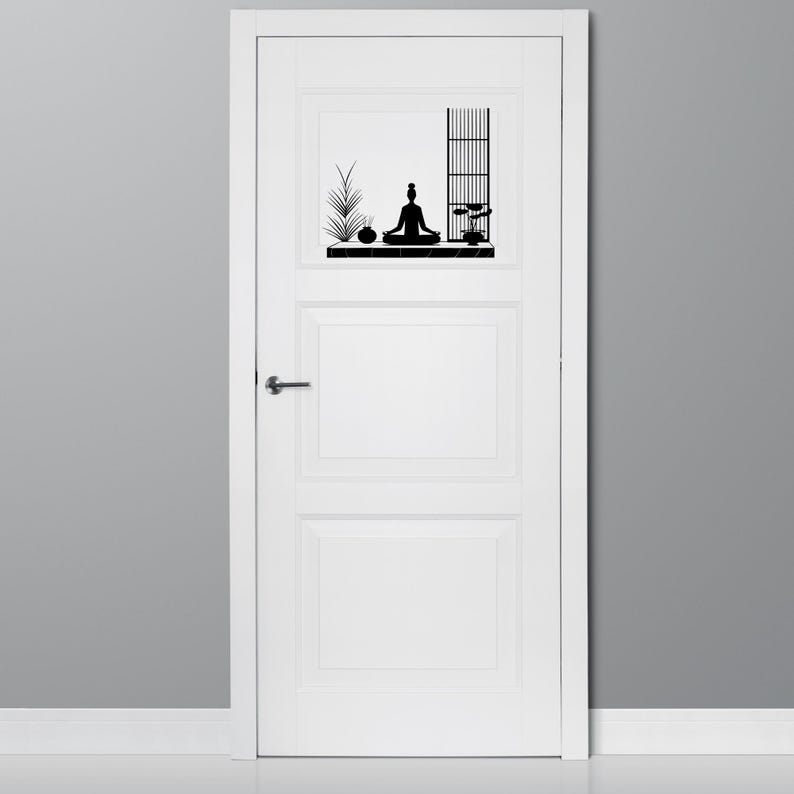 Vinyl Wall Sticker Meditation Yoga Wall Decal Relaxation & Relax