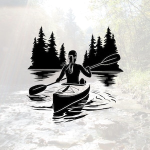 VanLife Kayak Vinyl Sticker – Auto, Camper, Caravan – 25×25,4 cm – Weerbestendig – Per stuk of set – Aangepaste kleur