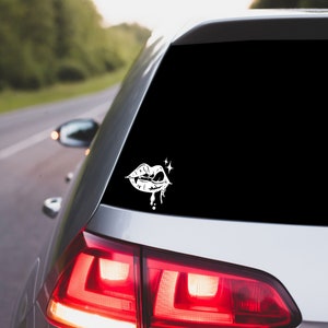 Vinyl Sticker Vampire Lips Laptop, Car, Wall Gothic Decoration image 8