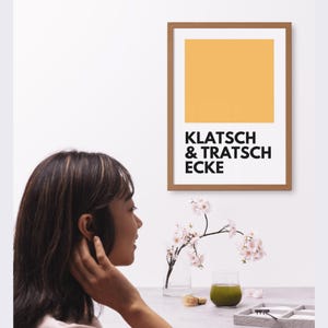 Gossip Corner Orange – Digital Kitchen Poster – Instant Download