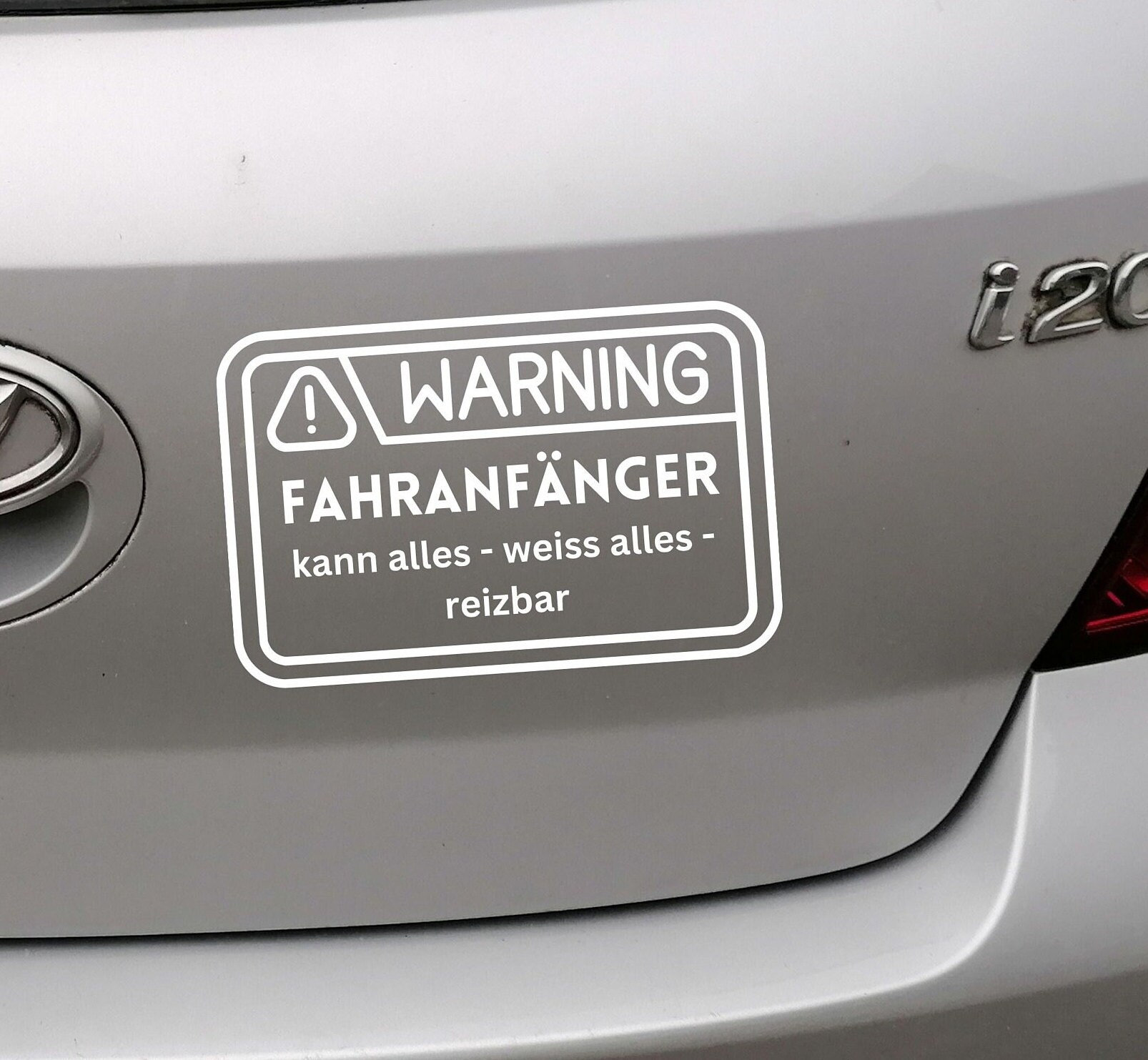 Auto Aufkleber Anfänger Fahranfänger Sticker Spruch lustig Vorsicht  Nachsicht 