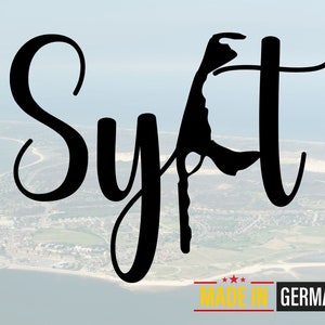 Sylt SVG file island outline lettering North Sea motif plotter file holiday coastal love sea design Cricut Cameo DIY decoration gift idea download