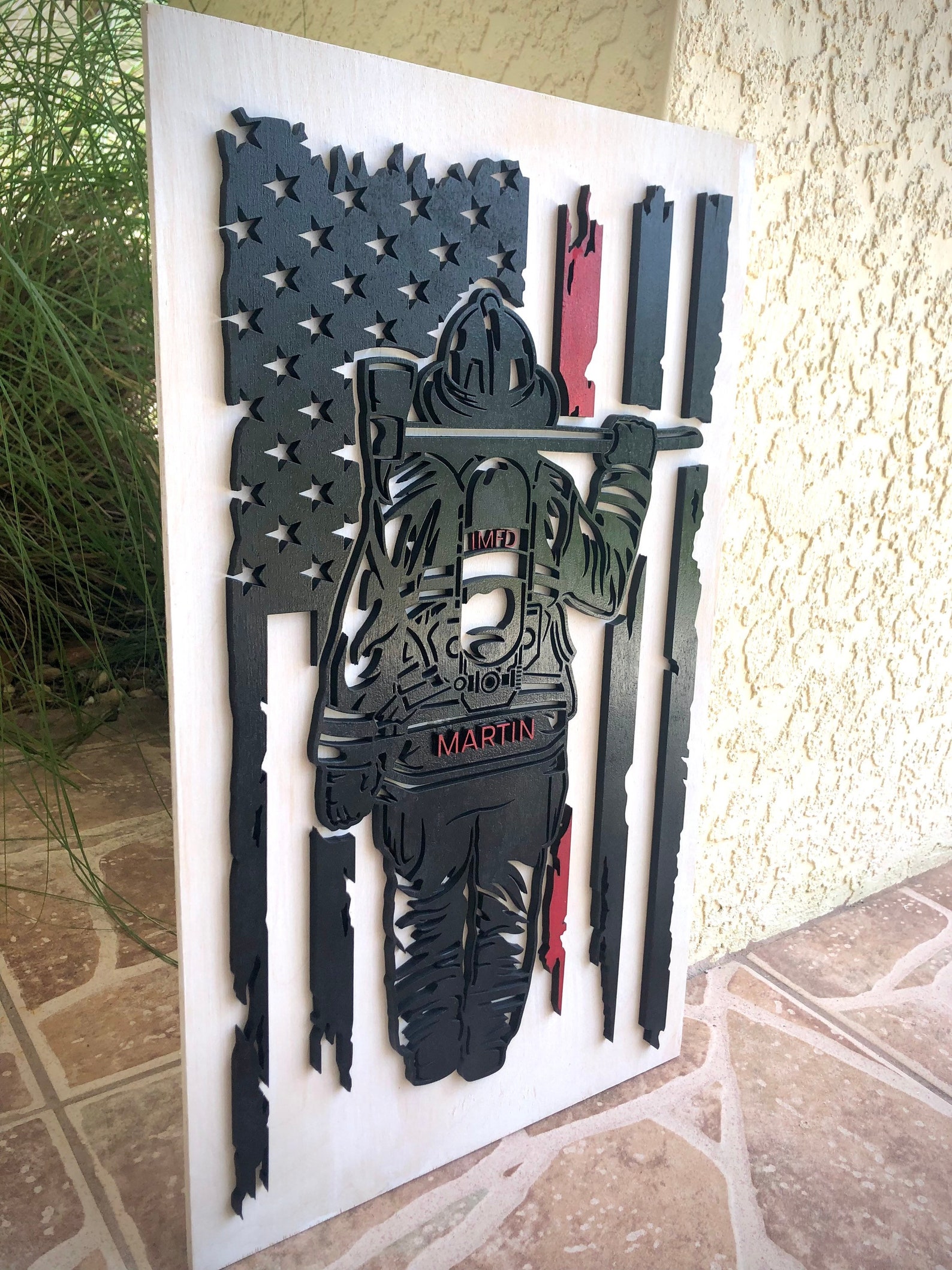 Firefighter Sign (personalized) - Etsy