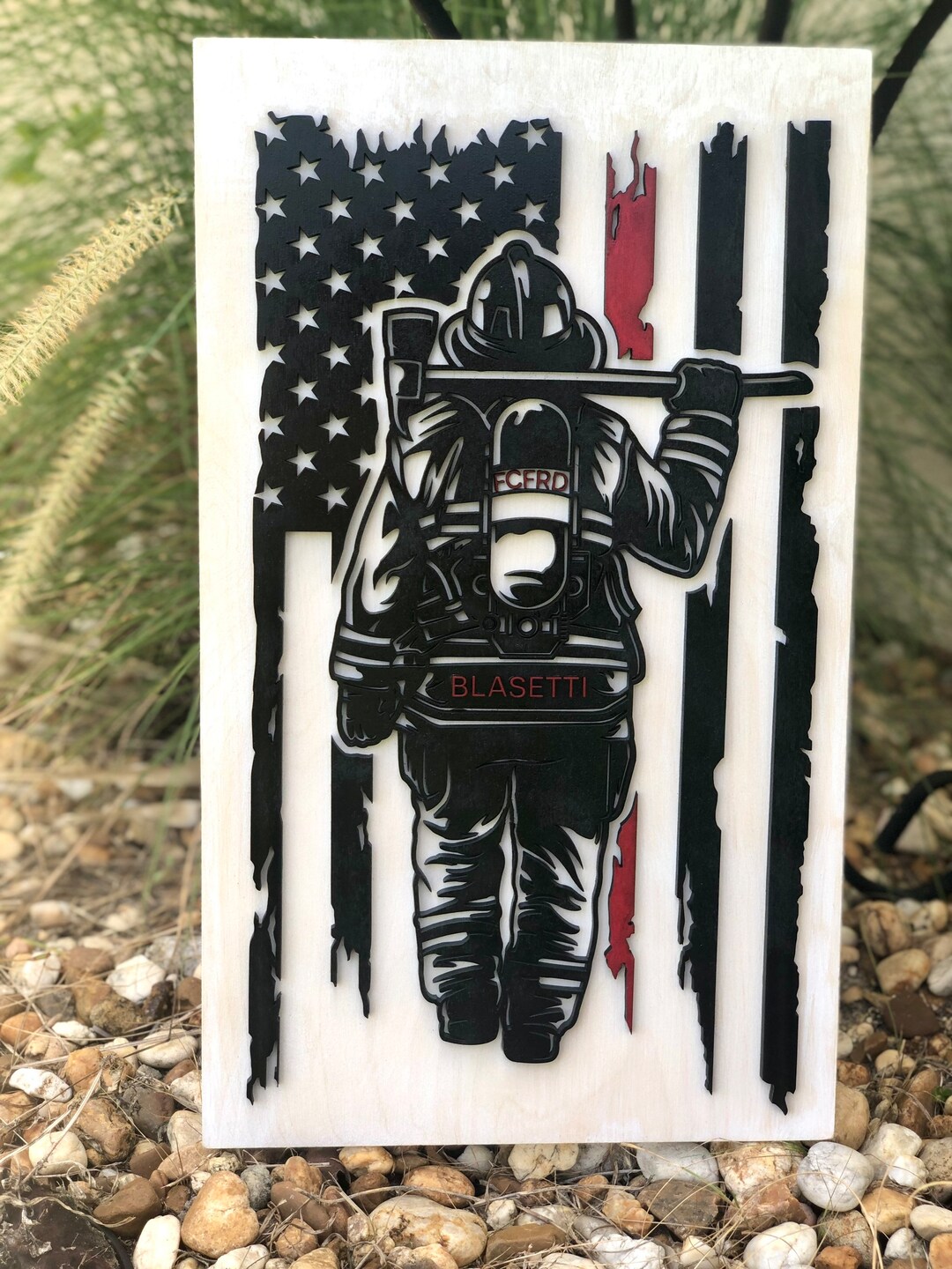 Firefighter Sign (personalized) - Etsy