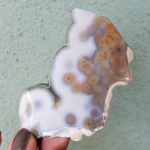 Ocean Jaspis Gemmy Maravato Ader 8 Orbular Crystal Scheibe Fliesenplatte 54 Gramm