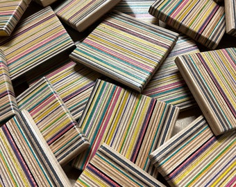 Coasters made from Recycled skateboards