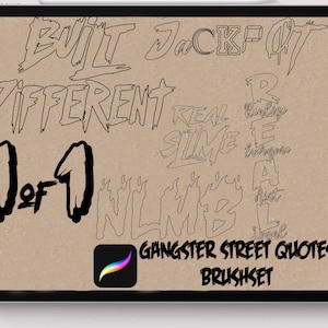 Tattoo procreate brushes Gangster Quotes tattoo stencil