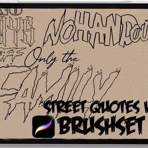 Tattoo procreate brushes Street quote gangster V2