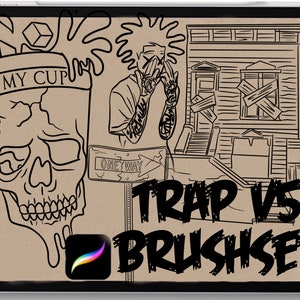 Tattoo procreate brushes Trap V5 stencils