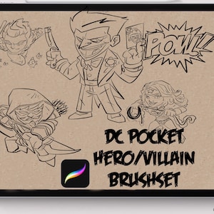 Tattoo procreate brushes Hero Villans Dc Tattoo brushes stencil
