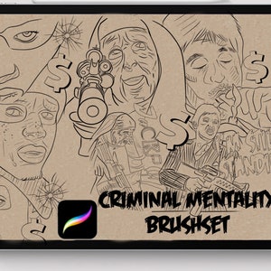 Tattoo procreate brushes Criminal Mentality tattoo stencil