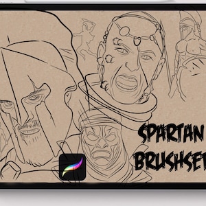 Tattoo procreate brushes Spartans Stencil