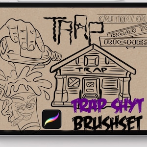 Tattoo procreate brushes  Trap BrushSet Tattoo stencil