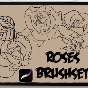 Tattoo procreate brushes  Roses Brushset brushes tattoo designs