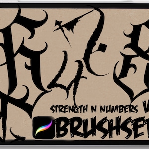 Tattoo procreate brushes numbers stencil tattoo designs