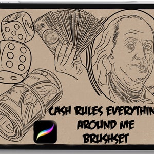 Tattoo procreate brushes  Cash rules everything around me
