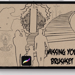 Tattoo procreate brushes  I’m missing you stencils