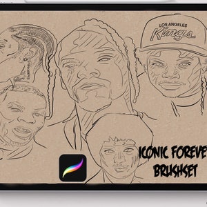 Tattoo procreate brushes Iconic 4ever Tattoo portrait stencil brushset