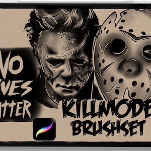 Tattoo procreate brushes Killmode horror stencils