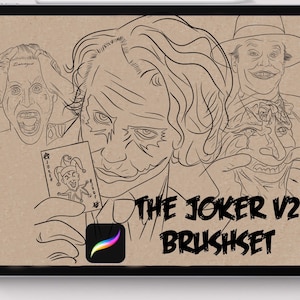 Tattoo procreate brushes The joker Tattoo BrushSet stencil V2