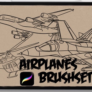 Tattoo Procreate brushes airplanes