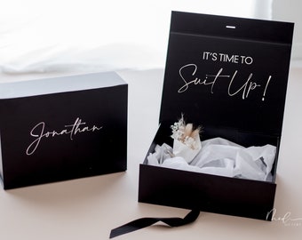 Luxus magnetische Geschenkbox, Brautjungfer, Groomsman, Trauzeugin Geschenkbox, Trauzeugte Geschenkbox, personalisierte Namensbox, Geburtstagsbox, Geschenkbox |