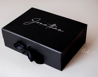 Luxus magnetische Geschenkbox, Trauzeuge, Trauzeuge, Trauzeugin Geschenkbox, Brautjungfer Geschenkbox, personalisierte Namensbox, Geburtstagsbox, Geschenkbox |