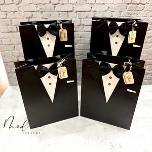 Groomsman Gift Bag, Best man gift, Groomsman, Tuxedo gift bag, gift box, Bridesmaid gift box, Personalised Name Box, gift for usher