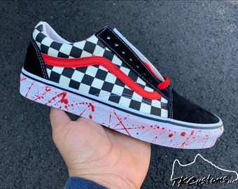 Custom Vans Old Skool Shoes| Custom Painted Shoes| Custom Vans| Custom Shoes