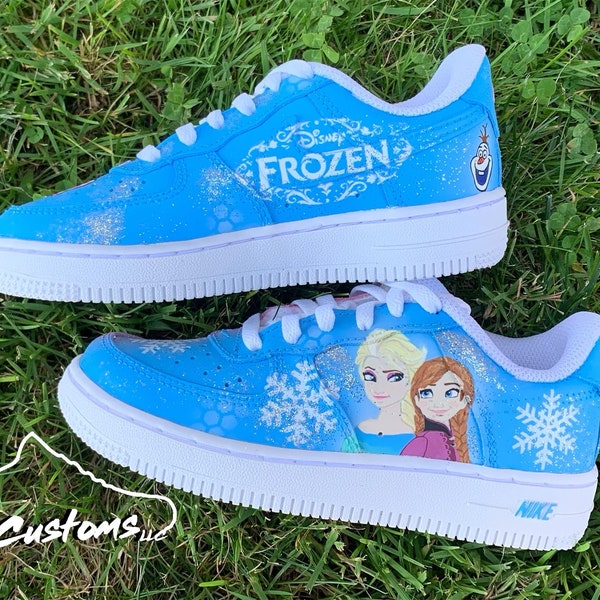 Custom Themed Frozen Shoes | Frozen Shoes | Kid Customs| Custom Sneakers | Custom Shoes |Hand Painted | Toddler And Kids Custom Shoes |