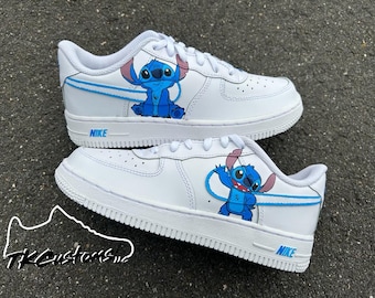 Stitch Inspired Custom Sneakers | Hand Painted Kid Shoes