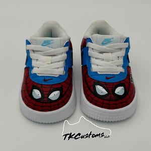 Spidey and Friends Custom Sneakers: Hand-Painted Birthday Party Shoes