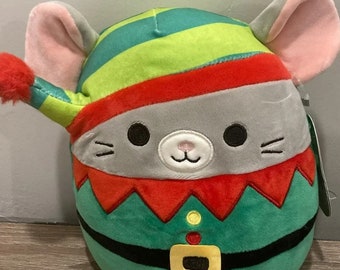 Personalized Squishmallows 8" Christmas Mouse 8 inches- New With Tags