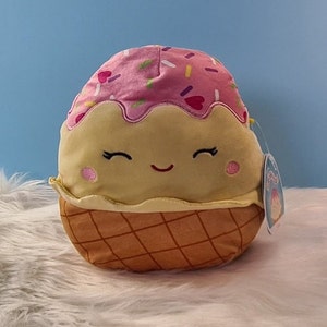 Personalized Squishmallows 8" Clara Ice Cream Cone Shannon Sensory 8 Inches, Birthday Gift