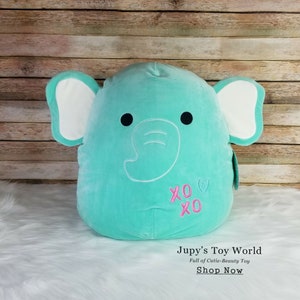squishmallow turquoise elephant