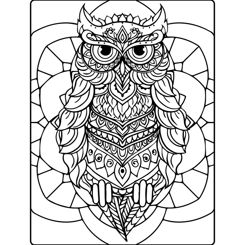 Owl Mandala Coloring Pages Mandala Coloring Sheets Mandala Owl Coloring ...