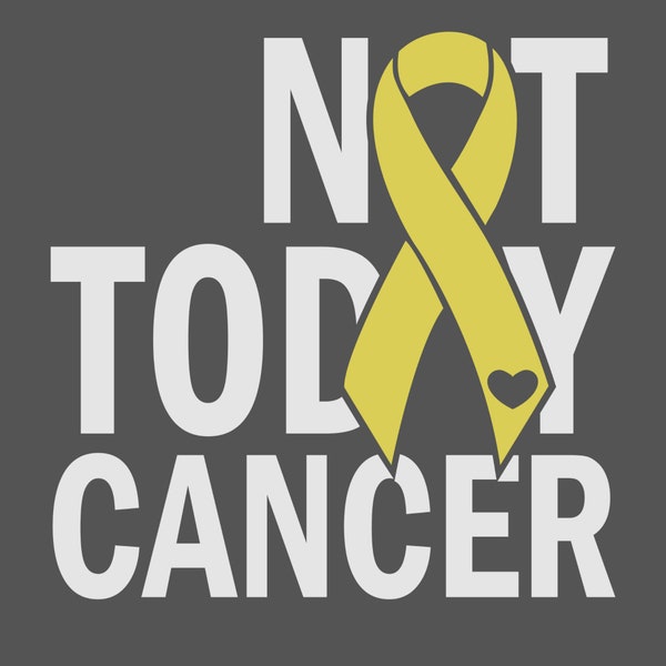 Not Today Cancer SVG, Cancer Awareness Ribbon SVG, Breast Cancer Ribbon SVG