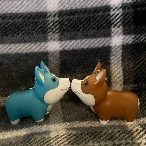 Corgi earrings, weird earrings, large oversized jewelry, tacky jewelry