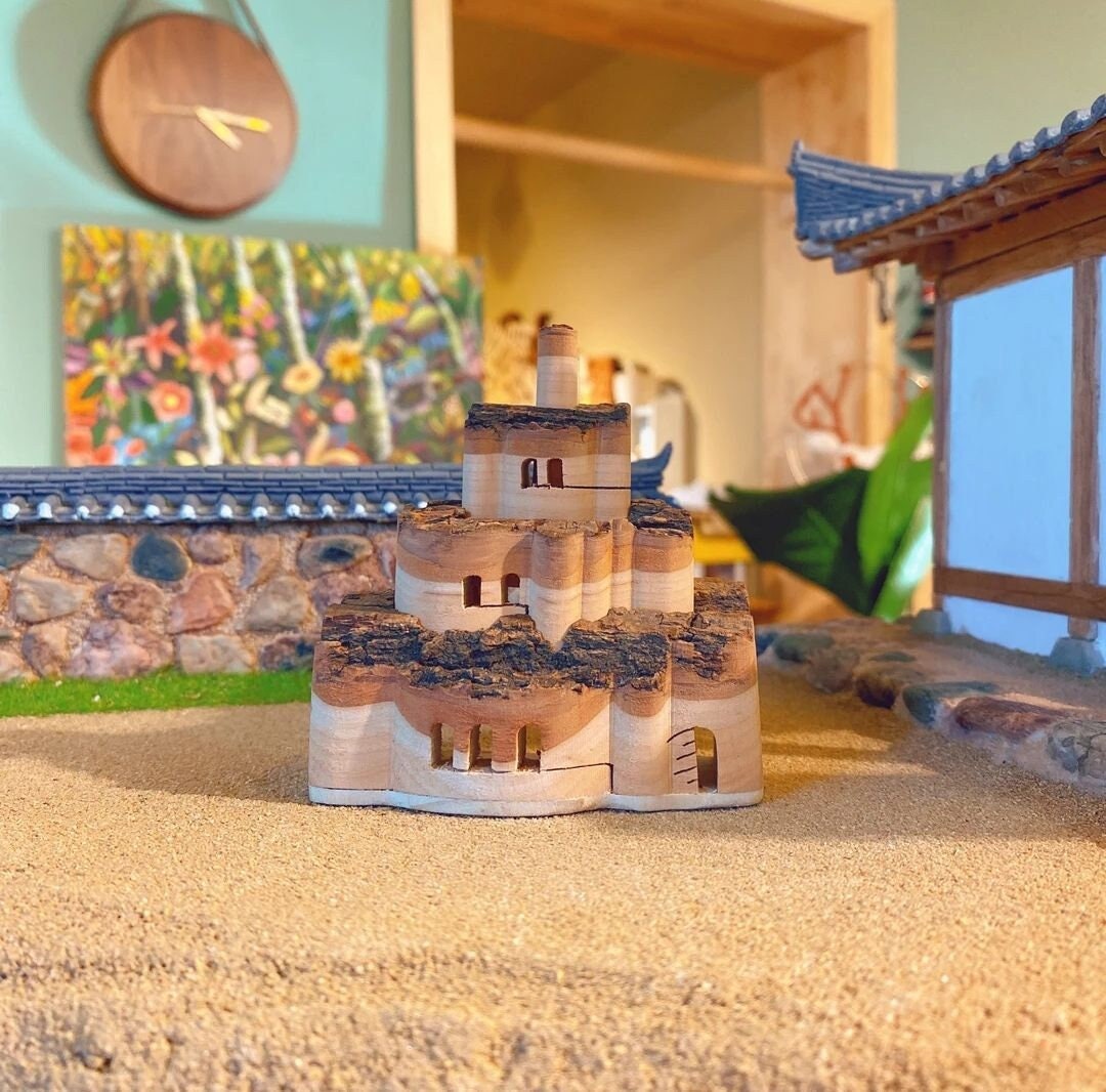 Wood Popup Log Castle