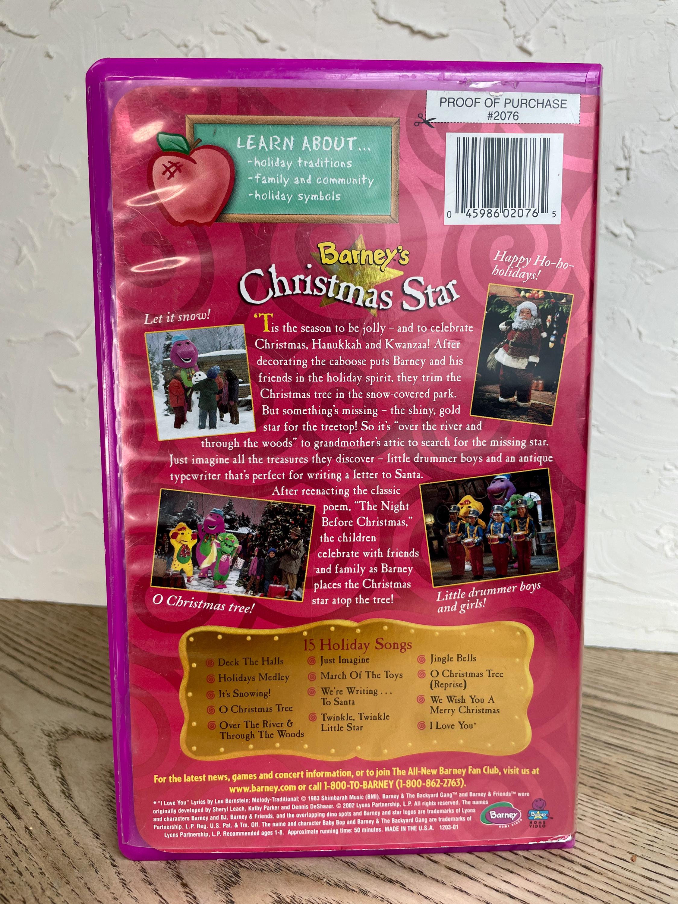 Barney Christmas Star Vhs Barney Christmas Star Vhs