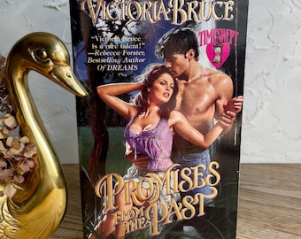 Vintage LIKE NEW--"Promises from the Past" by Victoria Bruce --Time travel Historical Romance --1990s LoveSpell romance novel
