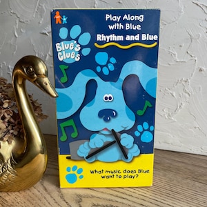 Vintage Blues Clues VHS - &quot;Blues Clue&#39;s: Rhythm and Blue&quot; VHS 1999 Play Along With Blue Movie -Nick Jr.