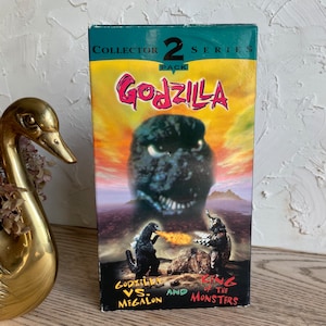 Vintage 1996 Godzilla Collector Series VHS tapes  -Godzilla Vs. Megalon (In color) -King of the Monsters (in Black & White)