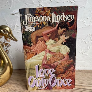 Vintage Romance &quot;Love Only Once by Johanna Lindsey&quot; - 1986 Historical Regency Romance - 1st Avon Printing Paperback Romance