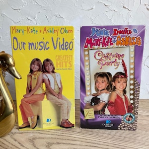 Vintage 1990s Mary-Kate & Ashely Olsen VHS Movies -Our Music Video + Costume Party